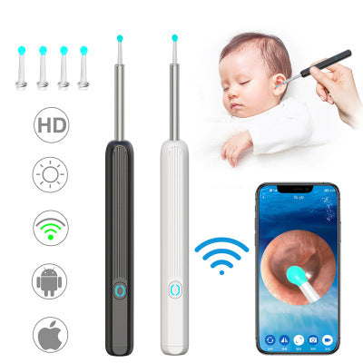 NE3 Ear Cleaner Otoscope Ear Wax Removal Tool With Camera LED Light Wireless Ear Endoscope Ear Cleaning Kit For I-phone-2