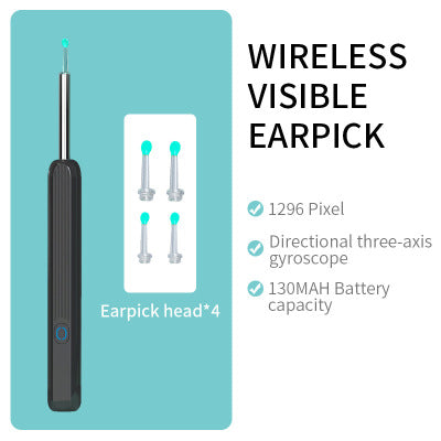 NE3 Ear Cleaner Otoscope Ear Wax Removal Tool With Camera LED Light Wireless Ear Endoscope Ear Cleaning Kit For I-phone-4