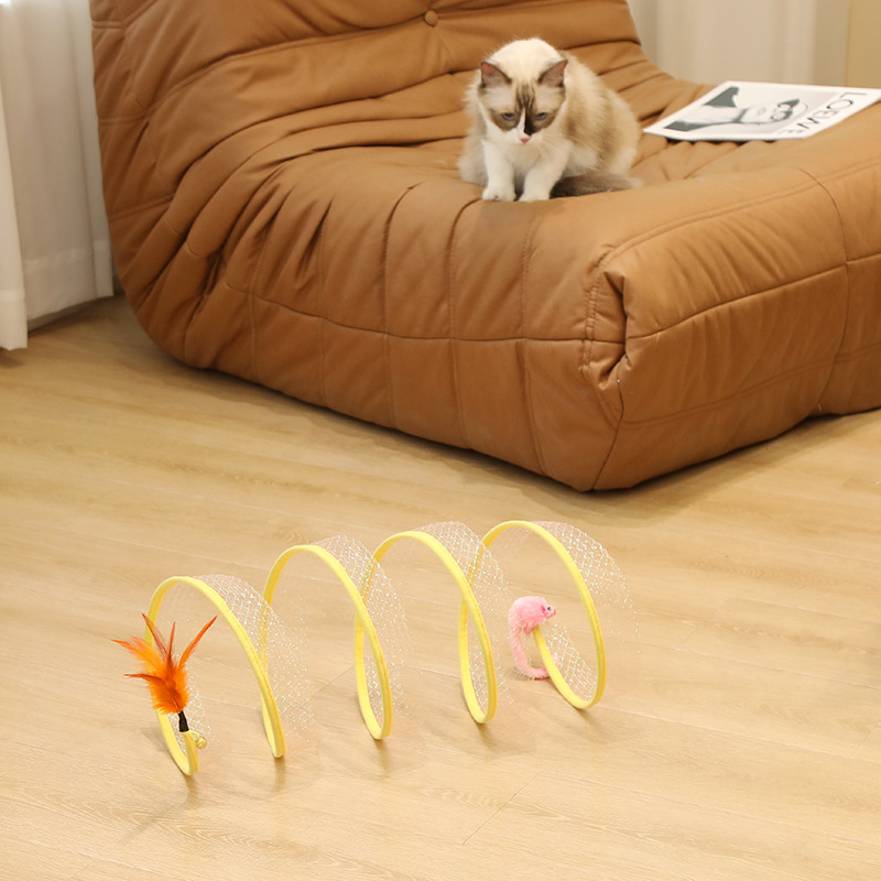 PetProductsCatPetsToysMouseShapeBallsFoldableCatKittenPlayTunnelFunnyCatStick-4