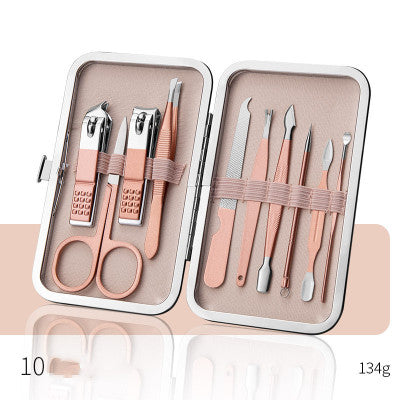 Professional Scissors Nail Clippers Set Ear Spoon Dead Skin Pliers Nail Cutting Pliers Pedicure Knife Nail Groove Trimmers-6