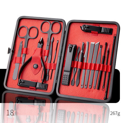 Professional Scissors Nail Clippers Set Ear Spoon Dead Skin Pliers Nail Cutting Pliers Pedicure Knife Nail Groove Trimmers-1