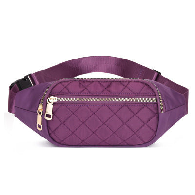 Rhombus Fanny Packs For Women Crossbody Waist Bags For Sports Hiking Cycling Running Fitness-3