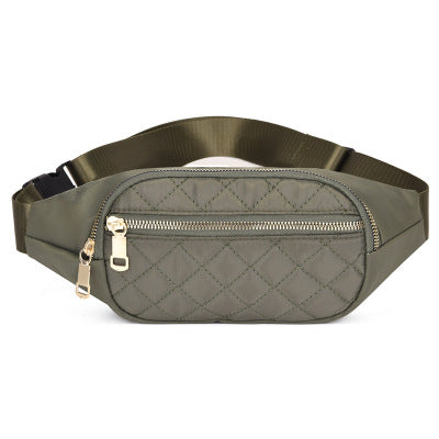 Rhombus Fanny Packs For Women Crossbody Waist Bags For Sports Hiking Cycling Running Fitness-9