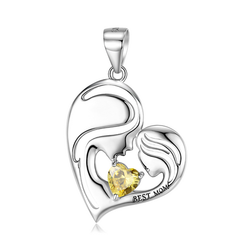       S925SterlingSilverHeartShapeBestMother_sDayGiftNecklace-10