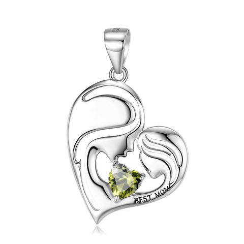       S925SterlingSilverHeartShapeBestMother_sDayGiftNecklace-11