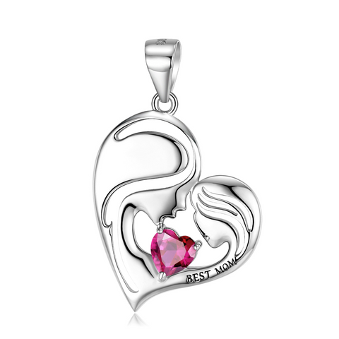       S925SterlingSilverHeartShapeBestMother_sDayGiftNecklace-12