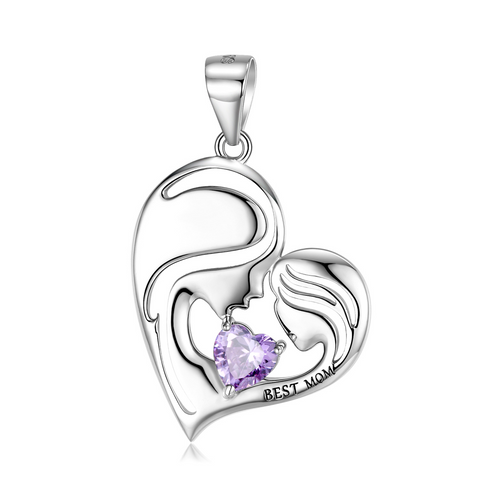    S925SterlingSilverHeartShapeBestMother_sDayGiftNecklace-5