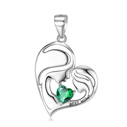    S925SterlingSilverHeartShapeBestMother_sDayGiftNecklace-7