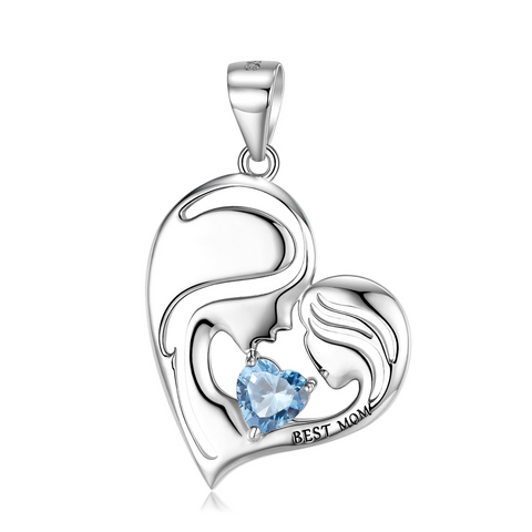       S925SterlingSilverHeartShapeBestMother_sDayGiftNecklace-9