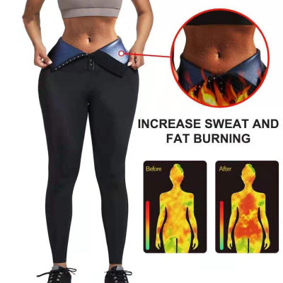Sauna Long Pants Fitness Exercise Hot Thermo Sweat Leggings Training Slimming Pant-3
