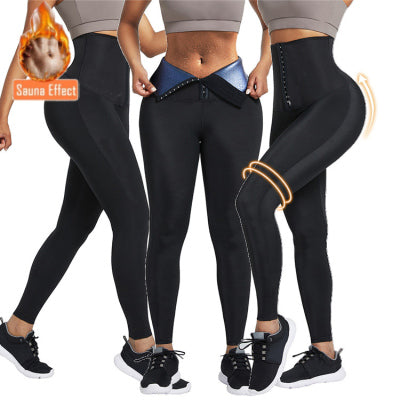 Sauna Long Pants Fitness Exercise Hot Thermo Sweat Leggings Training Slimming Pant-4