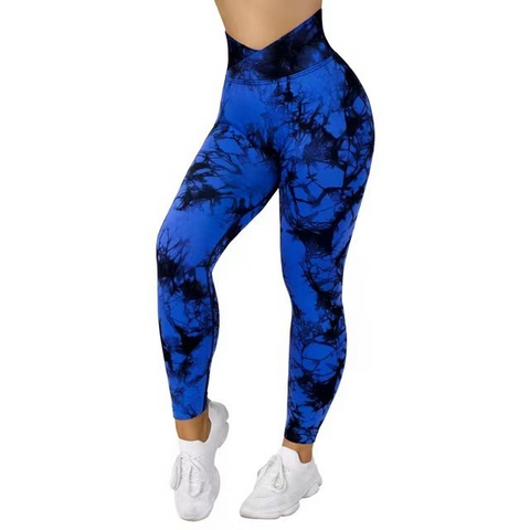 Seamless Tie Dye Leggings Women's Yoga Pants Push Up Sports Fitness Running Gym Leggings-6