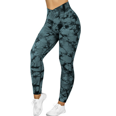 Seamless Tie Dye Leggings Women's Yoga Pants Push Up Sports Fitness Running Gym Leggings-7
