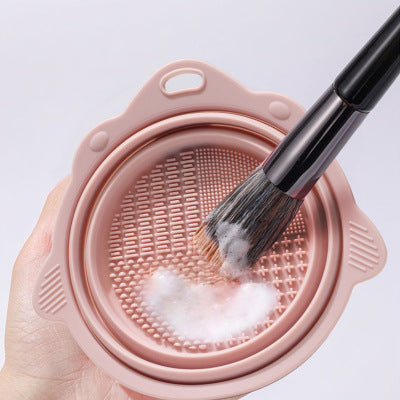 Silicone Folding Wash Bowl Makeup Circle1