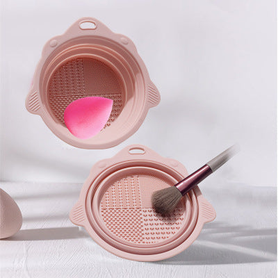 Silicone Folding Wash Bowl Makeup Circle5