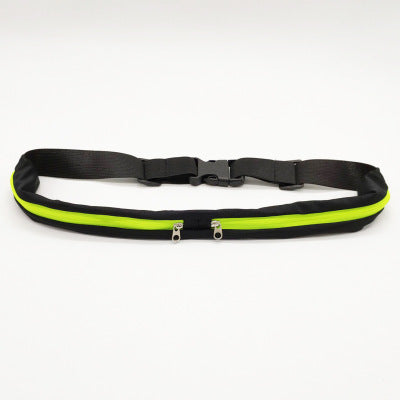 Sports Waist Bag With Double Pocket Slim Zip Running Phone Belt Bags Fitness-3