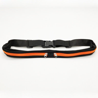 Sports Waist Bag With Double Pocket Slim Zip Running Phone Belt Bags Fitness-5