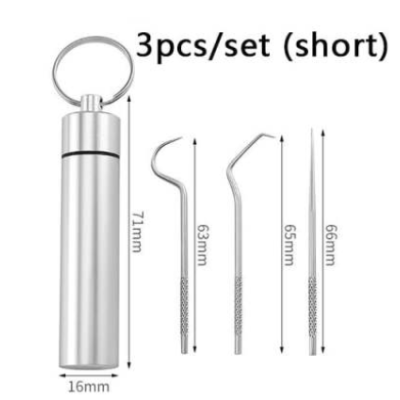 Stainless Steel Toothpick 304 Household Portable Cleaning Tool Toothpick Set 7pcs6