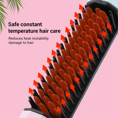 Straightening Comb Rechargeable Hair Wireless Straightener Curler Curling Straighten Dual-purpose Travel Portable USB Charging6