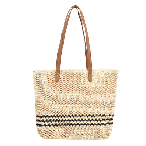       StripedLargeCapacitySummerFashionStrawBags-2
