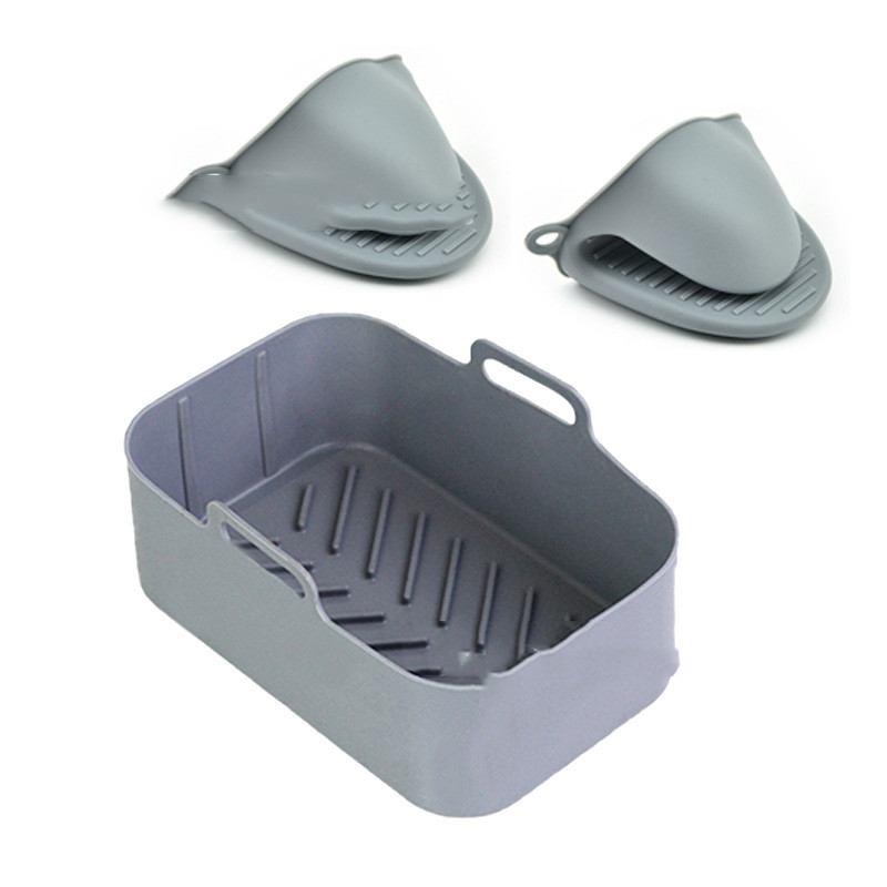    SuitableForDZ201Foodi8QTDoubleBasketFryerSiliconePan-Veeddydropshipping-10