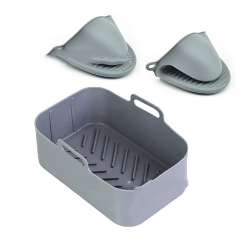   SuitableForDZ201Foodi8QTDoubleBasketFryerSiliconePan-Veeddydropshipping-10