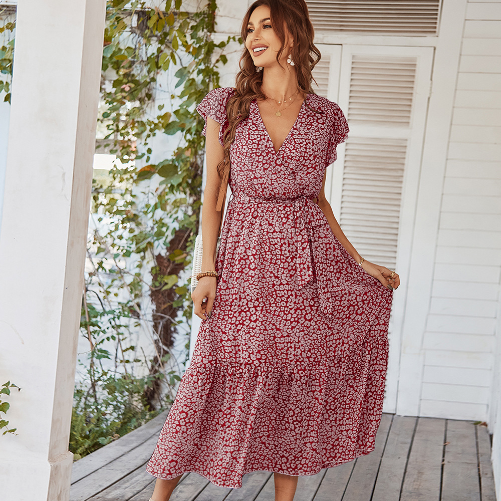       SummerFashionDressesRuffleBohoFloralLongDress-6