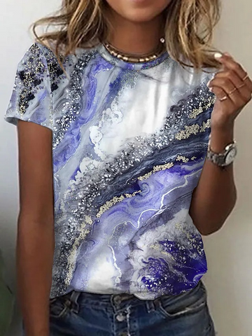       SummerFashionGradientPrintShirtsForWomenLoose-10