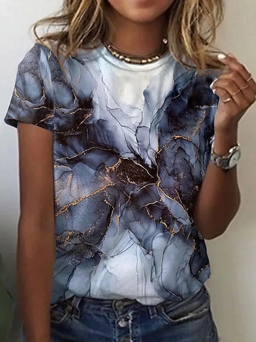       SummerFashionGradientPrintShirtsForWomenLoose-4