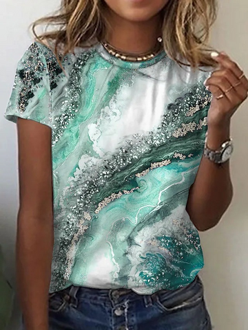    SummerFashionGradientPrintShirtsForWomenLoose-6