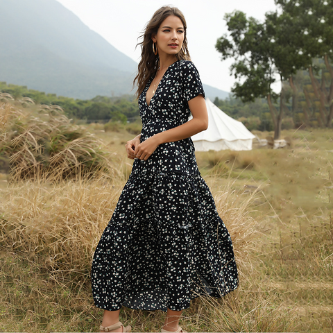       SummerFashionLongDressWomenSummerBohoSexyDress-1
