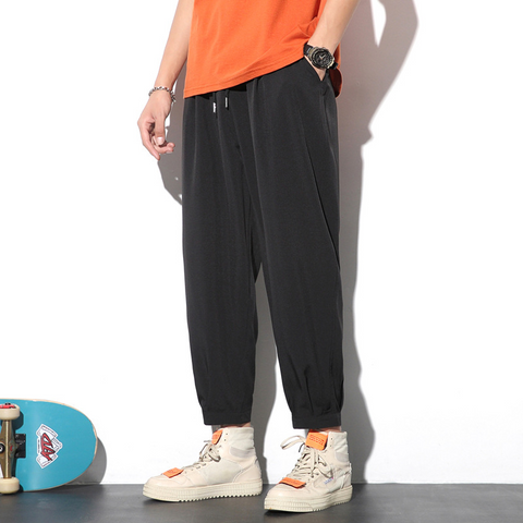       SummerFashionMenDrawstringPantsSummerIceSlik-2