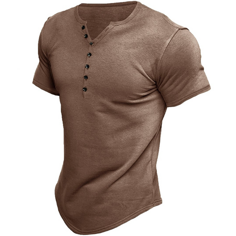       SummerFashionMen_sFashionCasualButtonSleeveTop-2