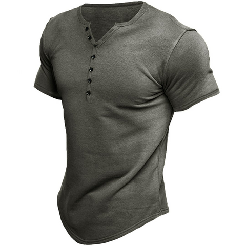       SummerFashionMen_sFashionCasualButtonSleeveTop-3