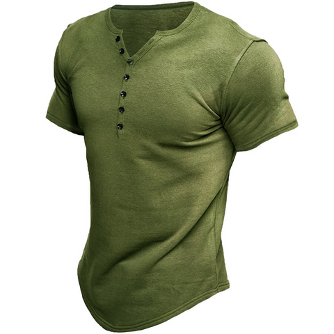       SummerFashionMen_sFashionCasualButtonSleeveTop-6