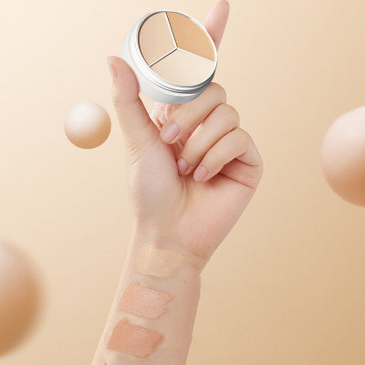 TFTI Three Colors Concealer Concealer Plate Cover Facial Spots Acne Marks Smear-proof Makeup Foundation Cream Dark Circles Dry Oily Skin1