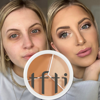 TFTI Three Colors Concealer Concealer Plate Cover Facial Spots Acne Marks Smear-proof Makeup Foundation Cream Dark Circles Dry Oily Skin2
