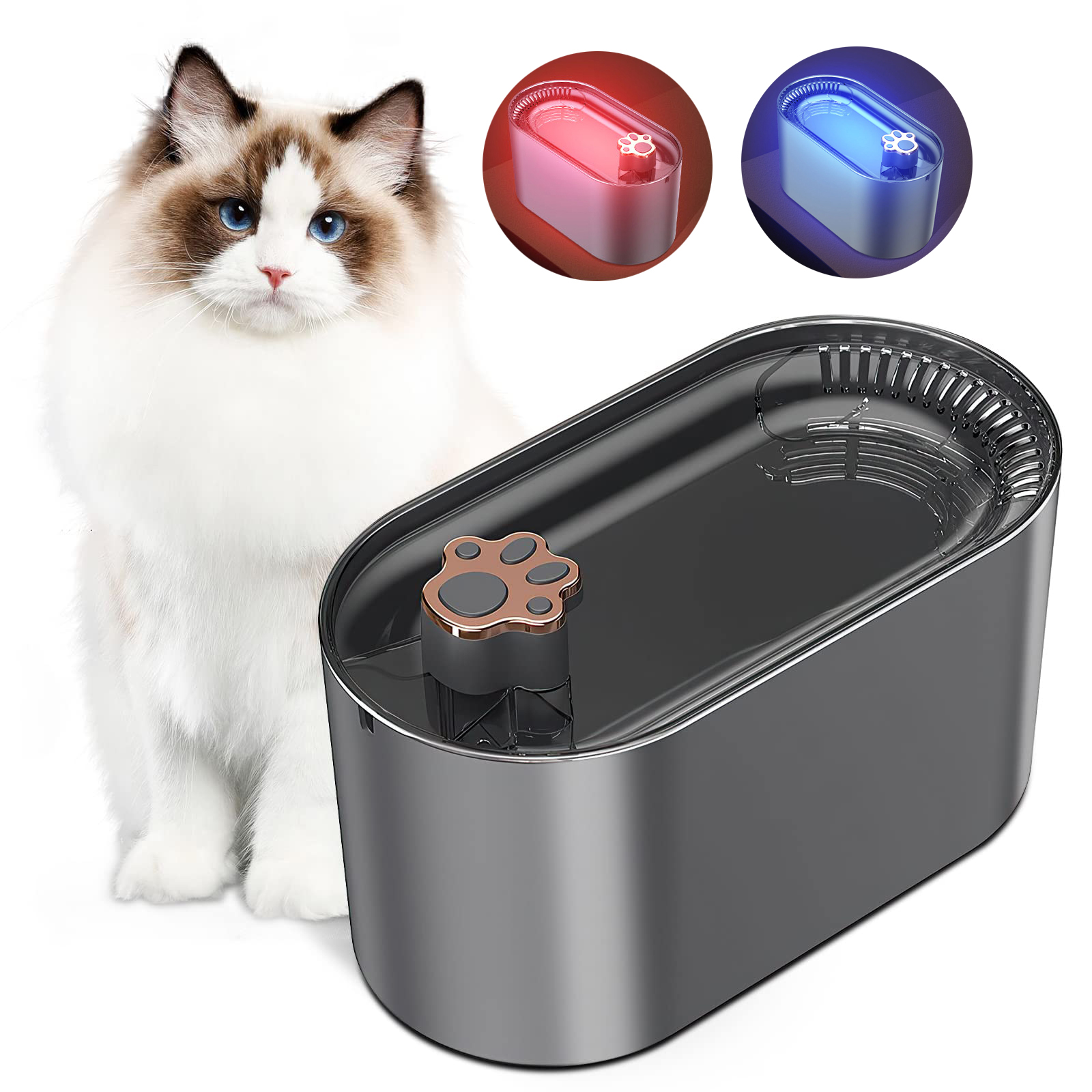 The3Lcatwaterfountainwithafilterisanautomaticdrinker_whichisultra-quietwithanLEDlightandisusedasapetproduct-Veeddydropshipping-1