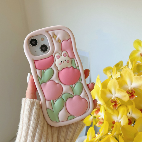       TulipRabbitSiliconeMobilePhoneCase-Veeddydropshipping-2