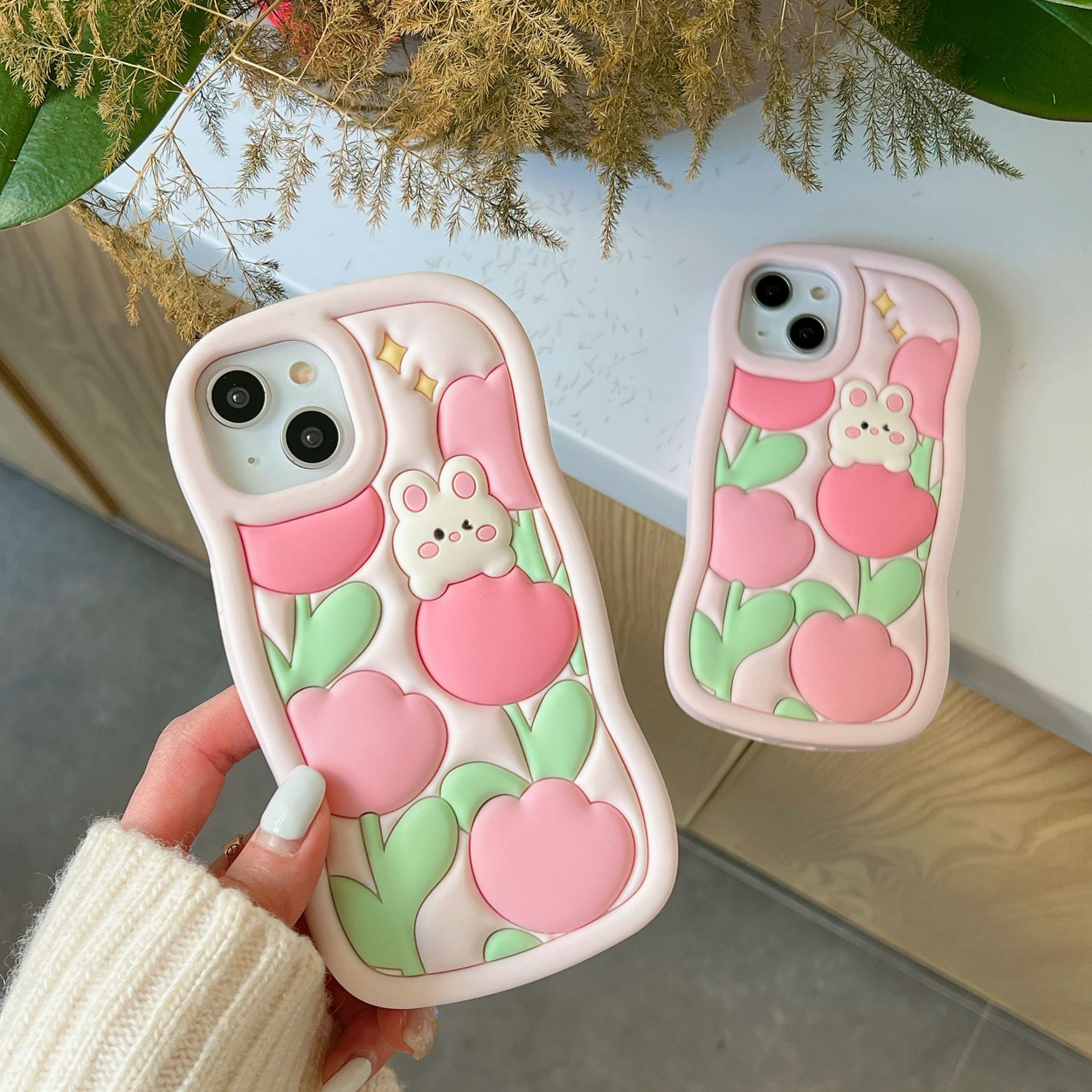 TulipRabbitSiliconeMobilePhoneCase-Veeddydropshipping-3