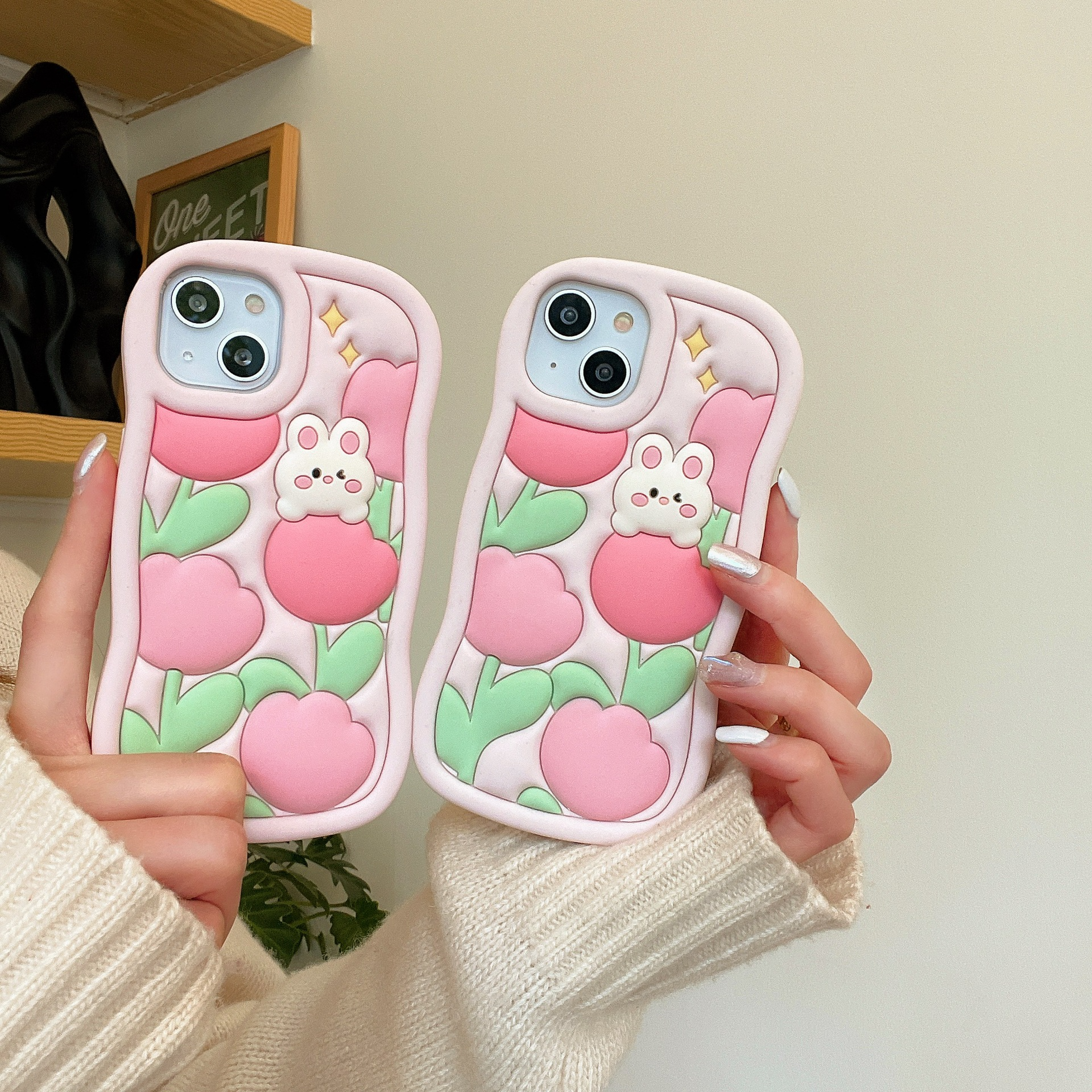 TulipRabbitSiliconeMobilePhoneCase-Veeddydropshipping-4