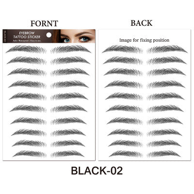 Water-based Hair-liked Authentic Eyebrow Tattoo Sticker Waterproof Cosmetics Long Lasting Makeup False Eyebrows Stickers-3