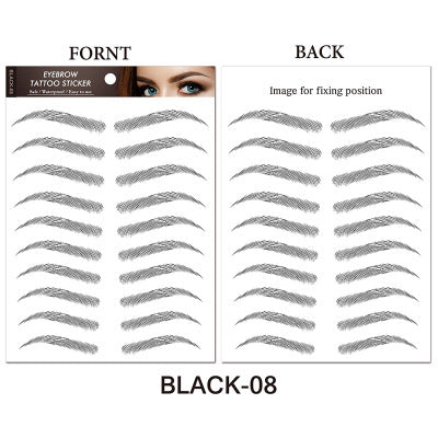 Water-based Hair-liked Authentic Eyebrow Tattoo Sticker Waterproof Cosmetics Long Lasting Makeup False Eyebrows Stickers-9