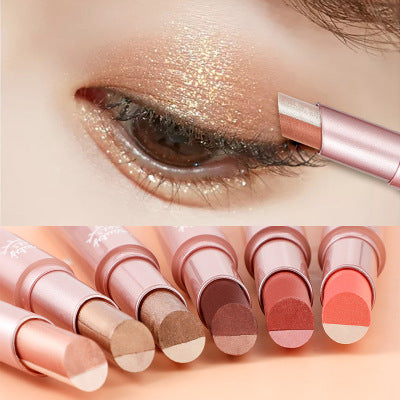 Waterproof And Sweat-proof Gradient Two-color Lazy Eyeshadow Stick2