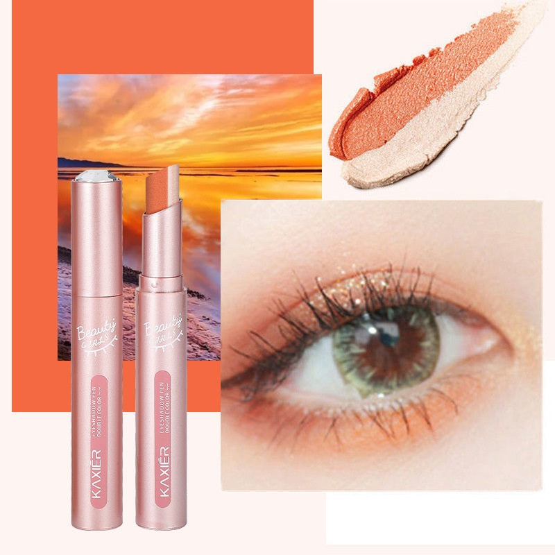Waterproof And Sweat-proof Gradient Two-color Lazy Eyeshadow Stick5
