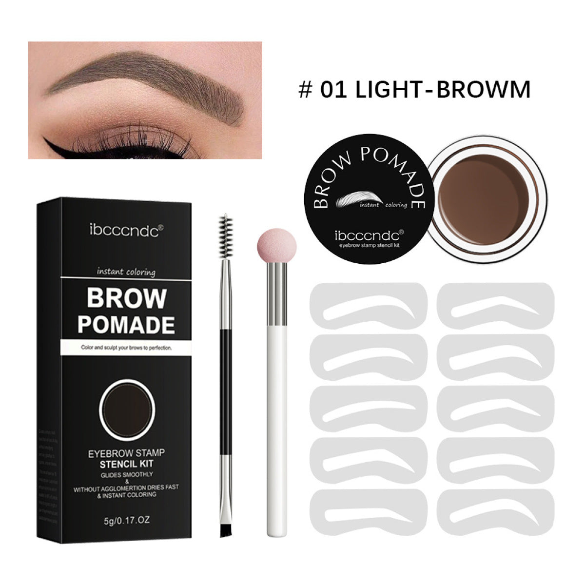 Waterproof And Sweat Proof Eyebrow Powder Lazy Man1