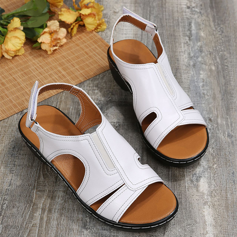    WomenSummerChunkyHeelRomanShoesVelcroSandals-Veeddydropshipping-05