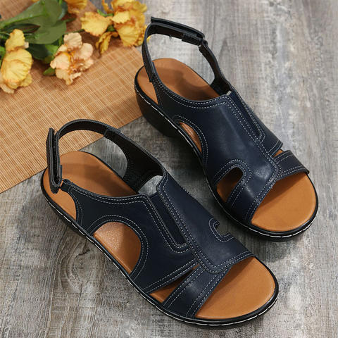    WomenSummerChunkyHeelRomanShoesVelcroSandals-Veeddydropshipping-07