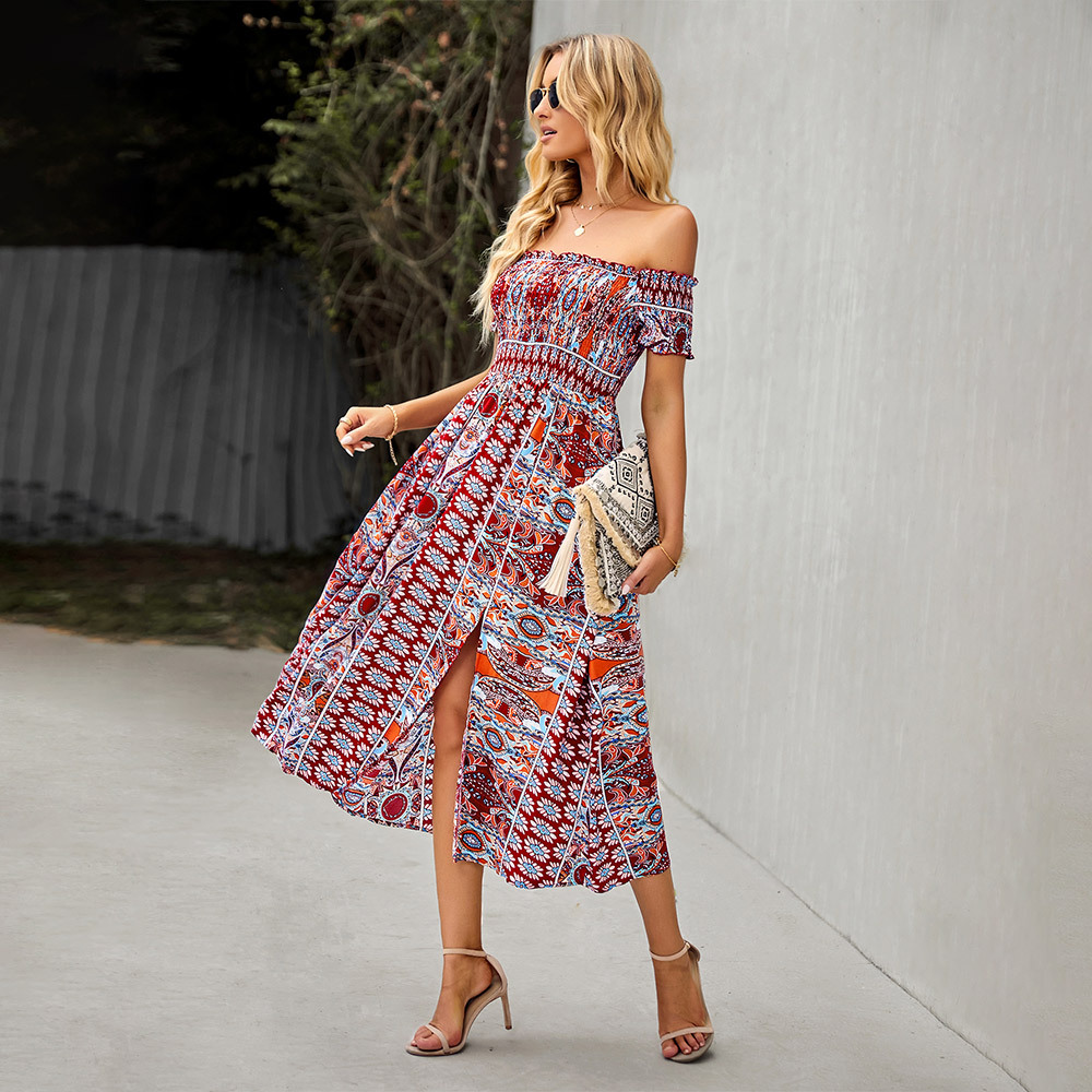     Women_sSummerFashionPrintOffShoulderSplitLongDress-5