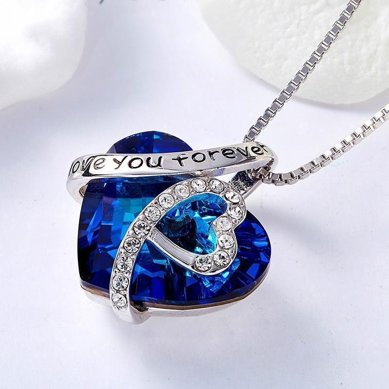     bestMother_sDayGiftOceanHeartPeachHeartandCollarNecklace-1